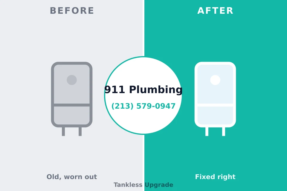 Before and after: plumbing repair Doraville, GA